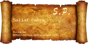 Sallai Petra névjegykártya