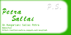 petra sallai business card